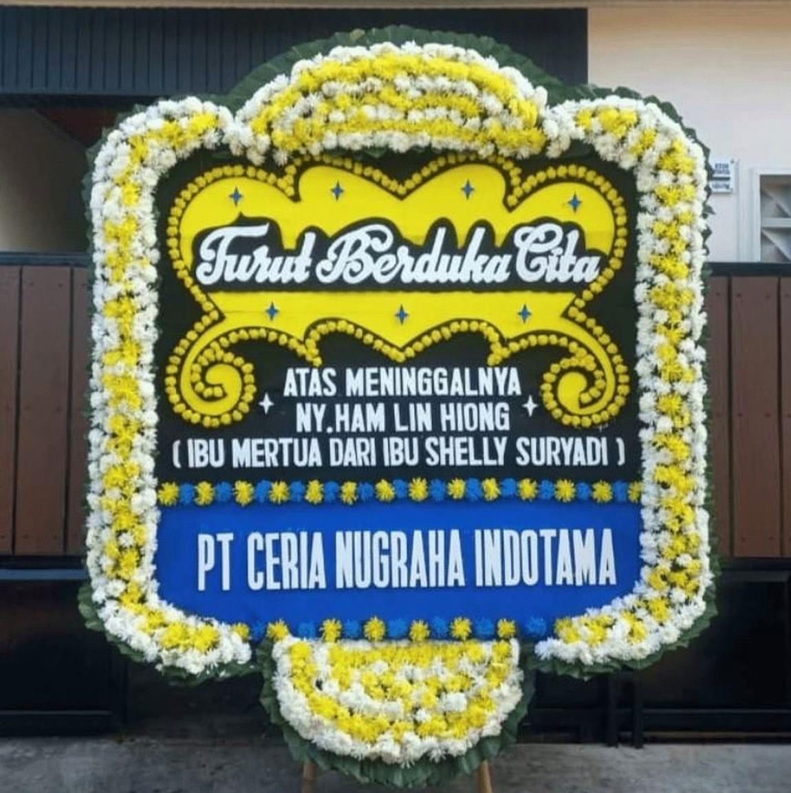 Bunga Duka Cita 3Jt ukuran 2x2 meter (EBD-G-01) Karangan Bunga Duka Cita 3Jt ukuran 2x2 meter, Elite Bloom antar Jakarta & sekitarnya