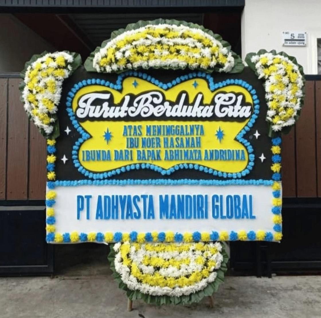 Bunga Duka Cita 1Jt ukuran 1.5x2 meter (EBD-D-01) Bunga duka cita ukuran 1.5x2 meter, pengiriman cepat Jakarta & sekitarnya oleh Elite Bloom