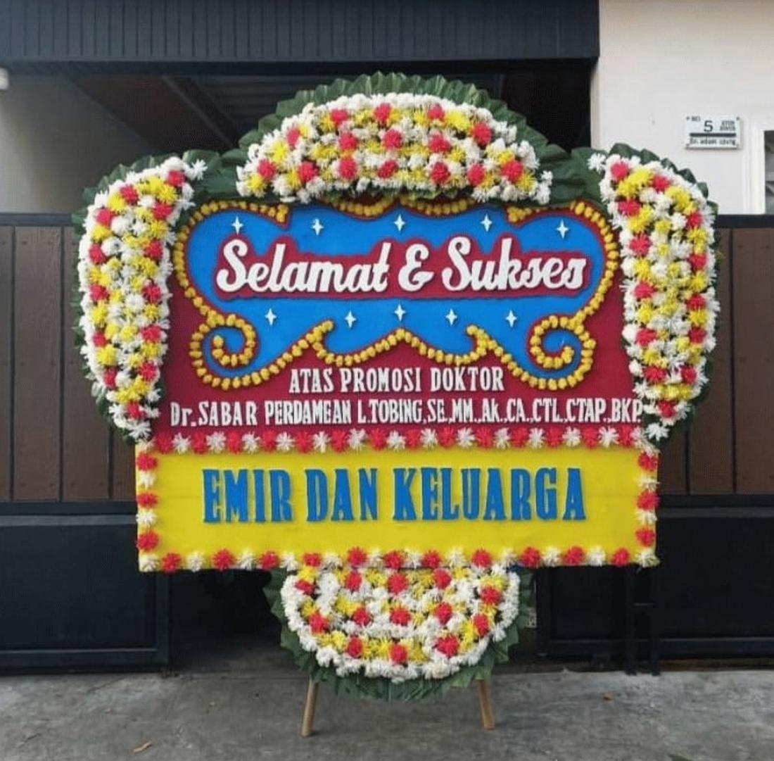 Bunga Papan Ucapan Selamat ukuran 1.2x5 meter - pesan online, sampai hari ini di Jabodetabek