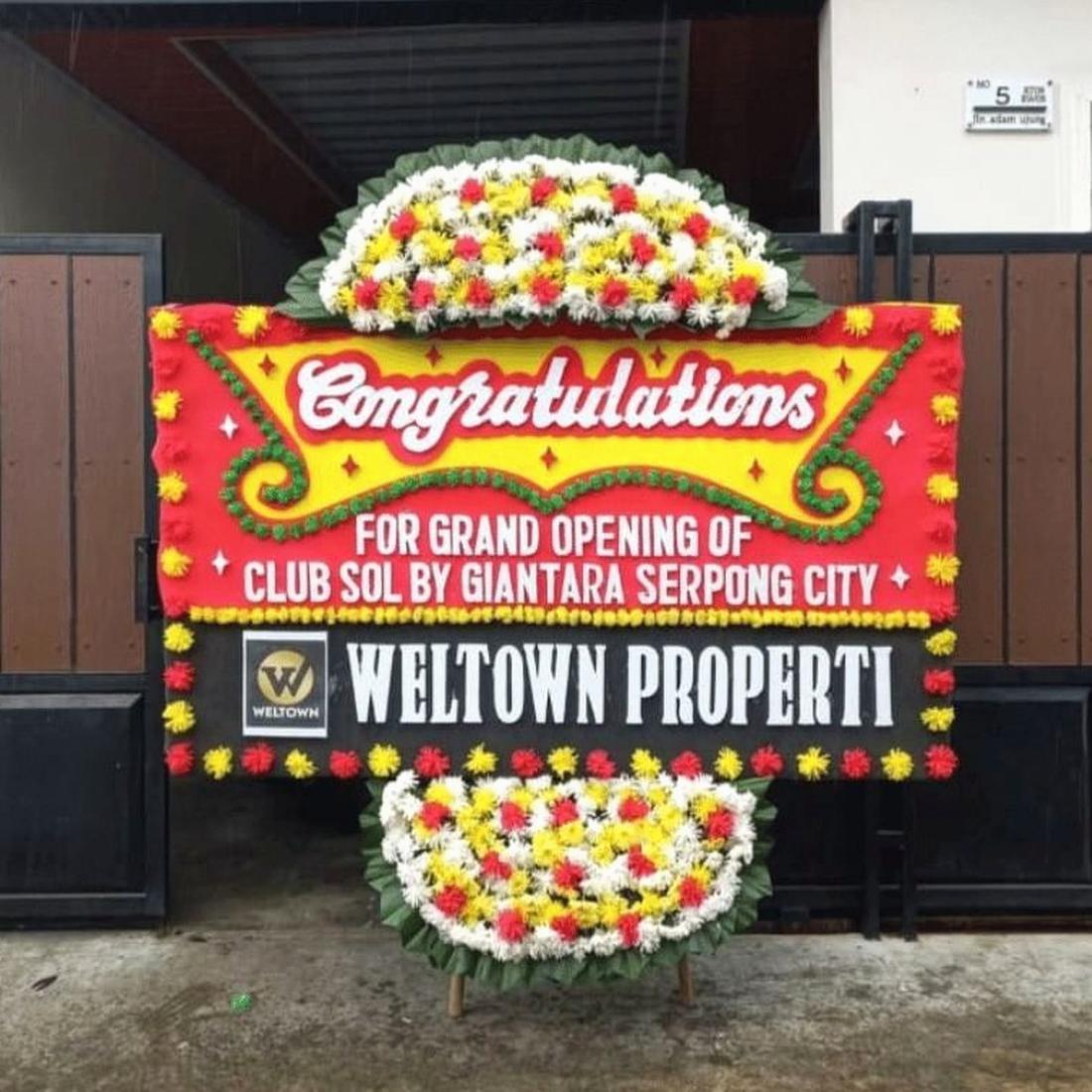 Bunga Papan Ucapan Selamat 499rb siap kirim same day ke area Jabodetabek — kode EBS-A-01