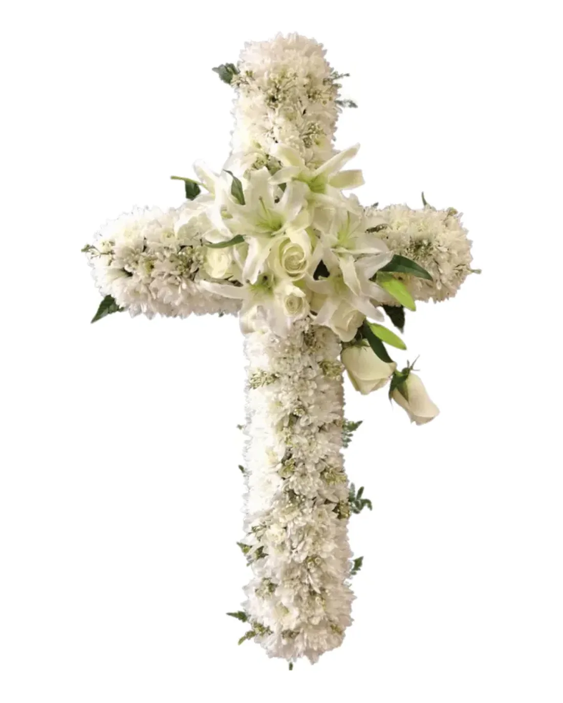 Bunga Salib Duka Krisan Lily (EBN-12) - Bunga Papan Bunga Salib Duka Krisan Lily, kode EBN-12