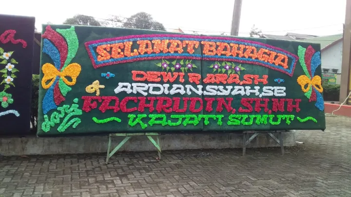 Bunga papan BPS-01 - contoh desain wilayah Sumatera Barat